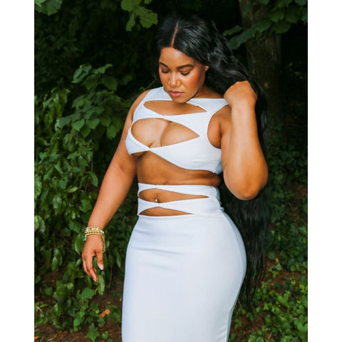 Diva Girl Chic Cut-Out Maxi Dress with 4-Way Stretch Diva Girl Chic Cut-Out Maxi Dress with 4-Way Stretch