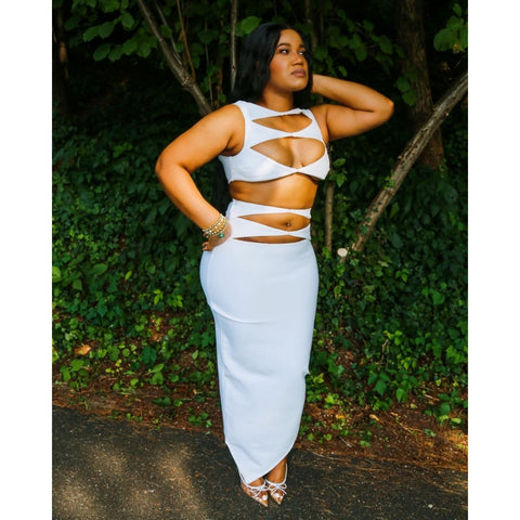 Diva Girl Chic Cut-Out Maxi Dress with 4-Way Stretch Diva Girl Chic Cut-Out Maxi Dress with 4-Way Stretch