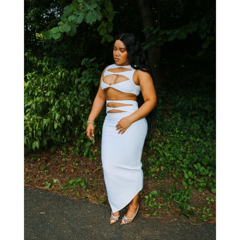 Diva Girl Chic Cut-Out Maxi Dress with 4-Way Stretch Diva Girl Chic Cut-Out Maxi Dress with 4-Way Stretch