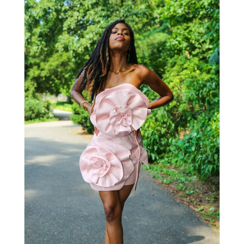 3D Floral Embellished Midi Dress 3D Floral Embellished Midi Dress